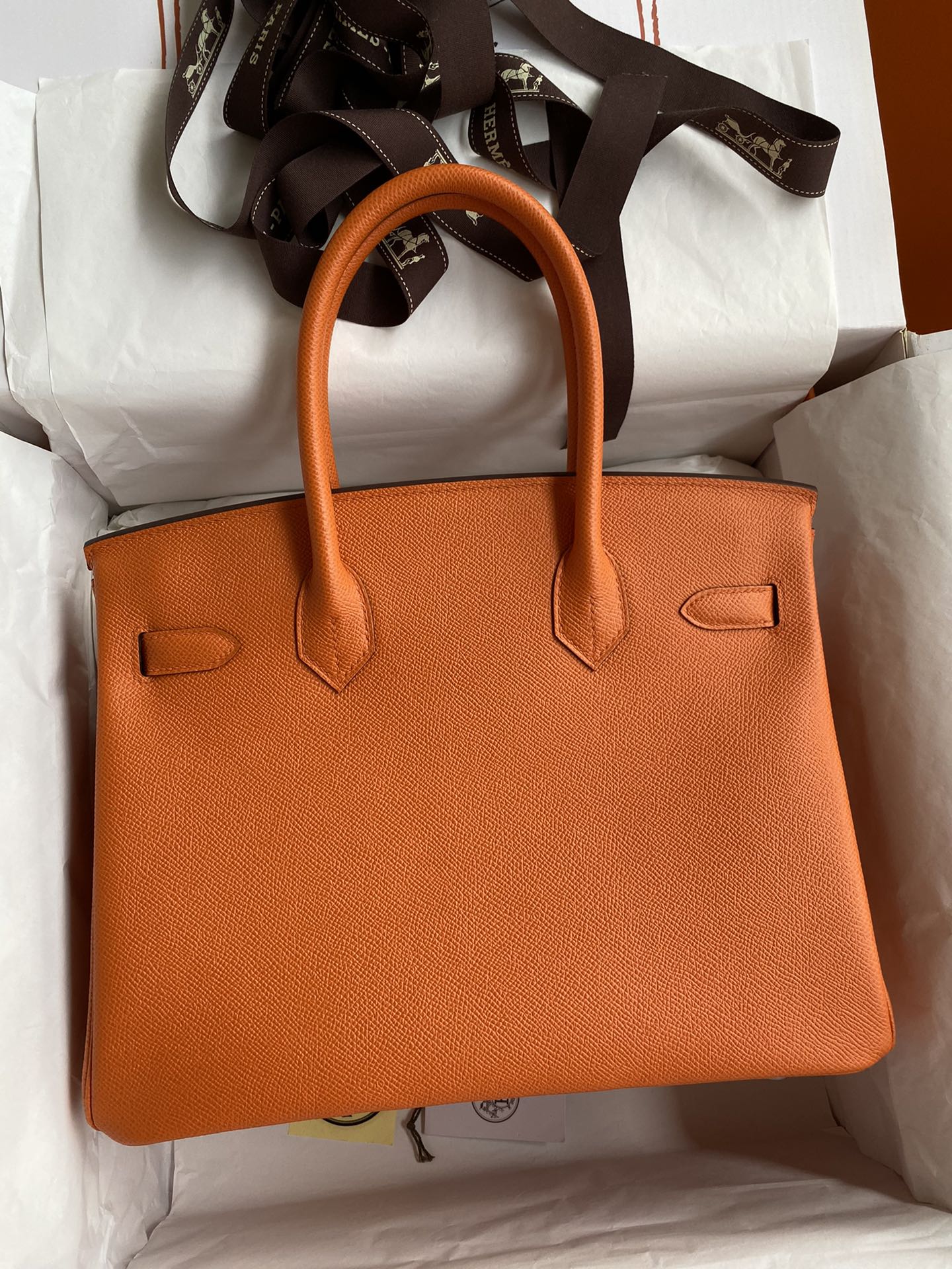 Hermes Birkin 35CM Epsom Leather Handbag Orange